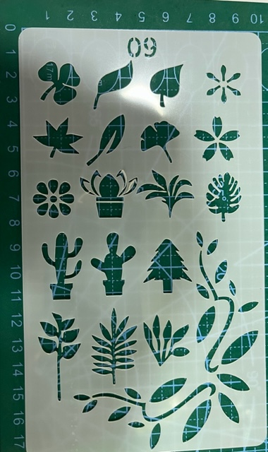 Mini Stencil 09C Plants